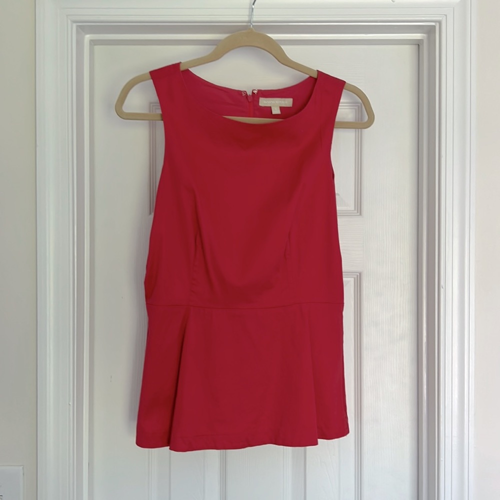 Pink sleeveless peplum top - Banana Republic - size 8 but truly fits like a 6
